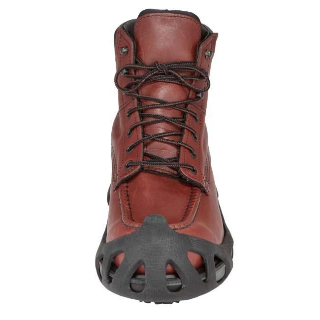 Top of ice cleat on boot