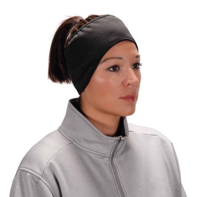 three quarter view of headband on female model