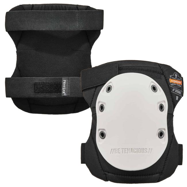 315HL White Cap Long Textured Hard Cap Knee Pads paired image 1