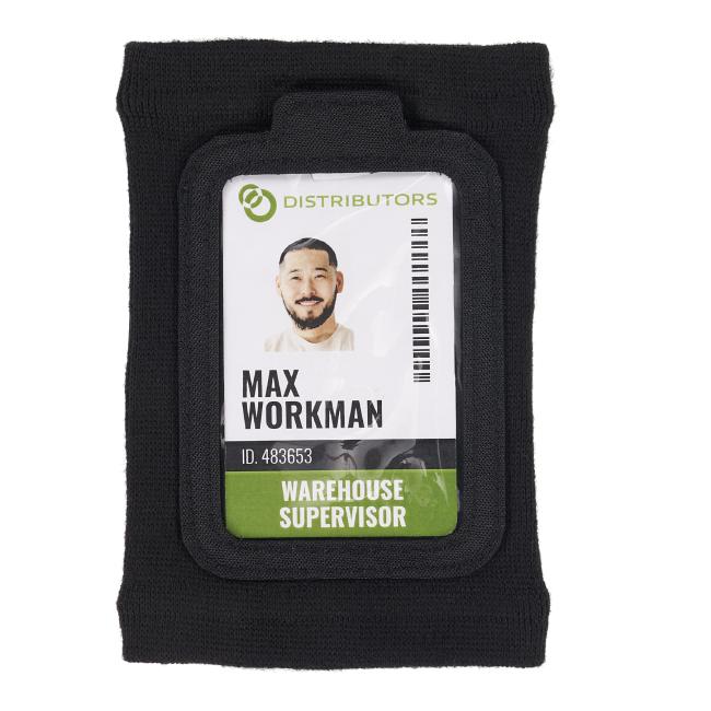 Front view of wrist id badge holder