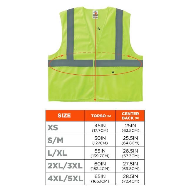 Size chart for sizes S through 5XL. Screen readers please view HTML size chart after color selections, for best experience.