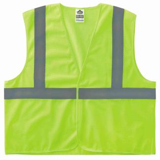 GloWear 8205HL Hi-Vis Safety Vest - Type R, Class 2, Hook + Loop, No Pockets