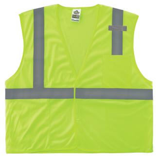 GloWear 8210HL Mesh Hi-Vis Safety Vest - Type R, Class 2, Hook & Loop, 2 Pockets