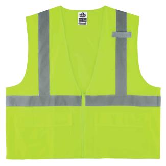 GloWear 8225Z Solid Hi-Vis Safety Vest - Type R, Class 2, Zipper