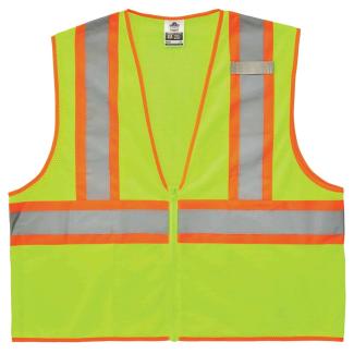 GloWear 8229Z Two-Tone Hi-Vis Safety Vest - Type R, Class 2, Zipper