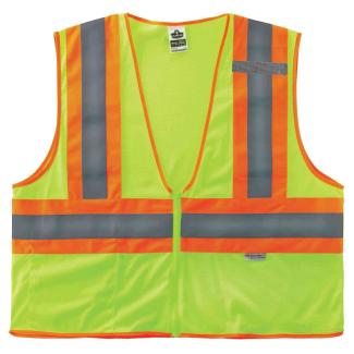 GloWear 8230Z Two-Tone Hi-Vis Safety Vest - Type R, Class 2, Zipper