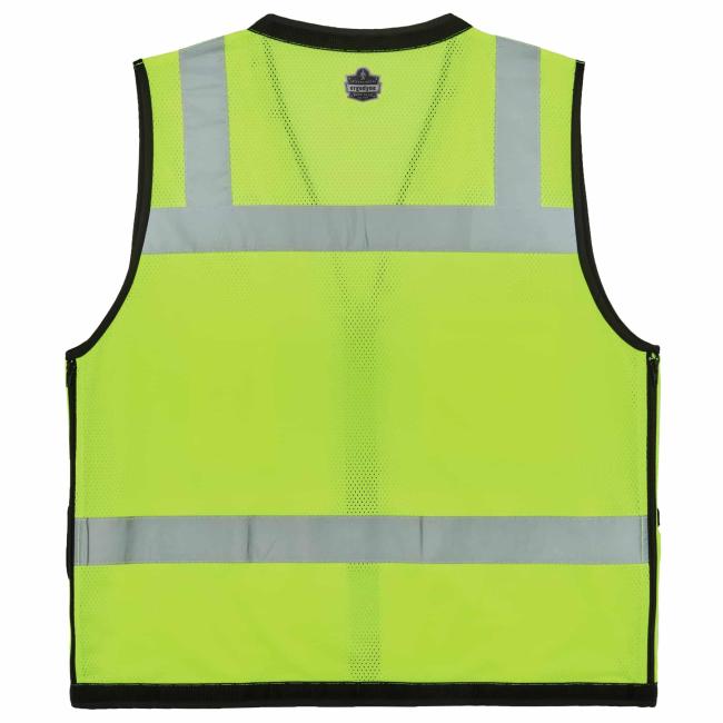 8253HDZ S/M Lime Type R Class 2 Heavy-Duty Mesh Surveyors Vest image 2