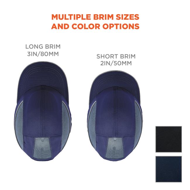 Multiple brim sizes and color options: available in navy or black. Short brimg (2 inches or 50 mm) or long brim (3 inches or 80 mm)