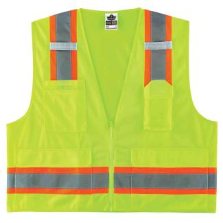 GloWear 8248Z Two-Tone Surveyor Vest - Type R, Class 2, Zipper