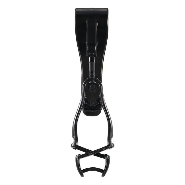Front of black glove clip holder