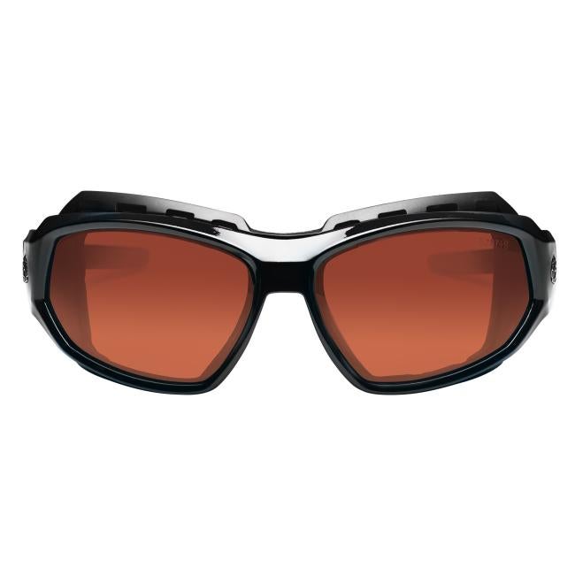 Front of glasses with gasket attached