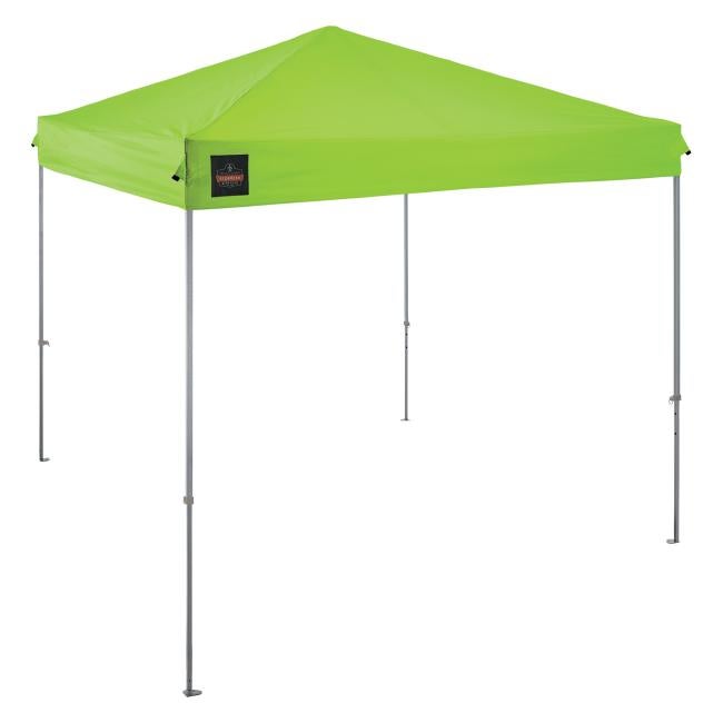3q view of lime lightweight pop-up tent