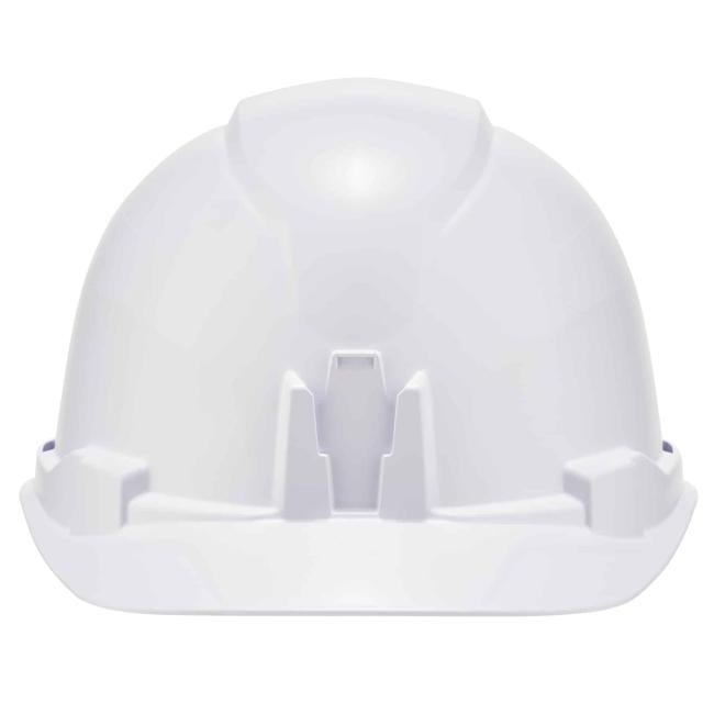 front of hard hat