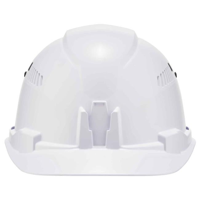 front of hard hat