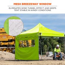 Mesh breezeway window. Eliminates wind tunnel effect and keeps tent stable in windy conditions.