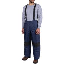 Front of essential insulated freezer overalls on model