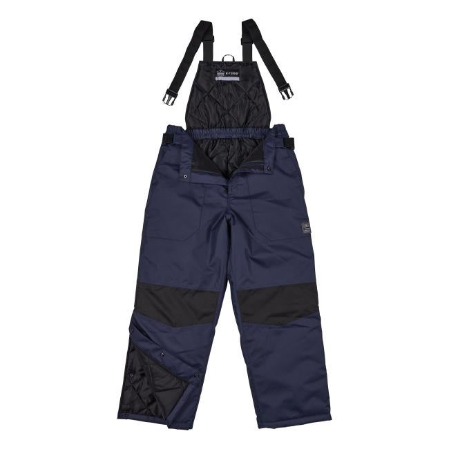 Front view of essential insulated freezer overalls unclipped and open