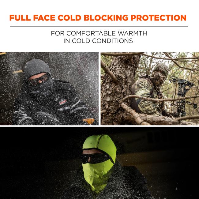 Full Face Cold Blocking Protection: The balaclava offers complete coverage for comfortable warmth in extreme cold conditions.