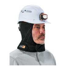 The liner is designed to be worn under a hard hat and covers the entire head, ears, and neck for full winter protection.