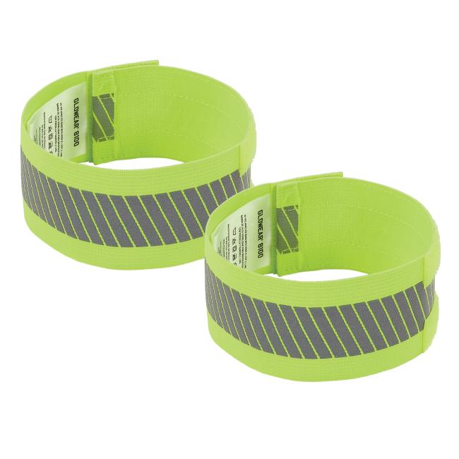 Pair of lime hi vis arm and leg bands