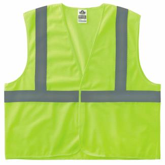 GloWear 8205HL Hi-Vis Safety Vest - Type R, Class 2, Hook + Loop, No Pockets