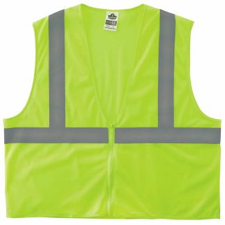 GloWear 8205Z Hi-Vis Safety Vest - Type R, Class 2 - Zipper, No Pockets