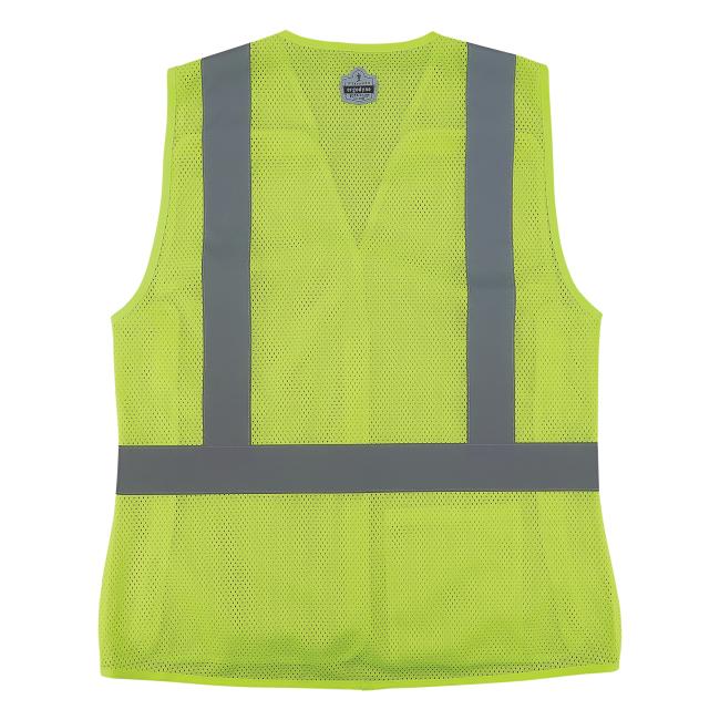 Back of lime class 2 women's breakaway hi-vis vest