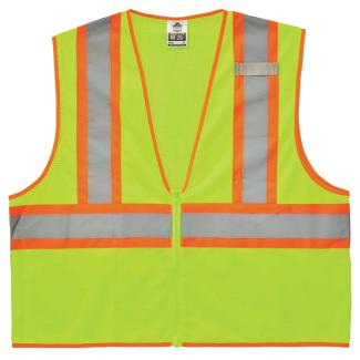 GloWear 8229Z Two-Tone Hi-Vis Safety Vest - Type R, Class 2, Zipper