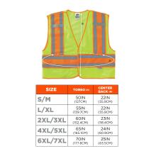 Size Chart: S/M: Torso 50IN (127CM), Center Back 22IN (55.9CM). L/XL: Torso 55IN (139.7CM), Center Back 22IN (55.9CM). 2XL/3XL: Torso 60IN (152.4CM), Center Back 23IN (58.4CM). 4XL/5XL: Torso 65IN (165.1CM), Center Back 24IN (60.9CM). 6XL/7XL: Torso 70IN (177.8CM), Center Back 25IN (63.5CM).