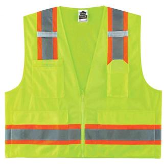 GloWear 8248Z Two-Tone Surveyor Vest - Type R, Class 2, Zipper