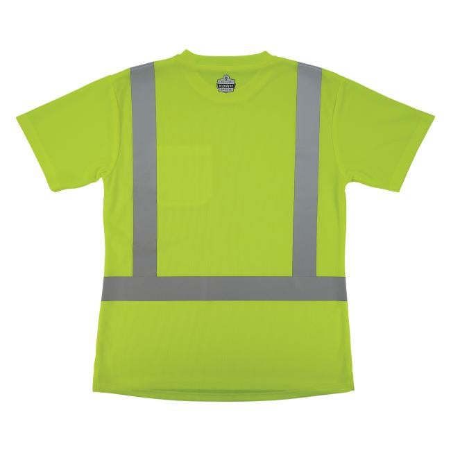 Back of lime class 2 womens hi-vis short sleeve t-shirt
