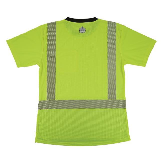 Back of lime class 2 womens hi-vis short sleeve t-shirt
