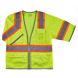 GloWear 8346Z Two-Tone Surveyor Vest - Type R, Class 3, Zipper