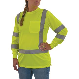 GloWear 8374 Women’s Essential Hi-Vis Long Sleeve T-Shirt - Type R, Class 3