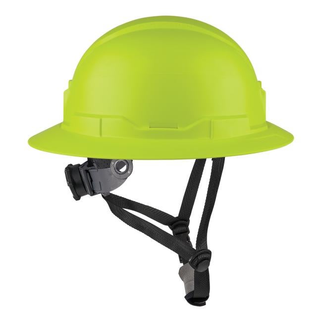 Side view of mips type 2 full brim safety helmet