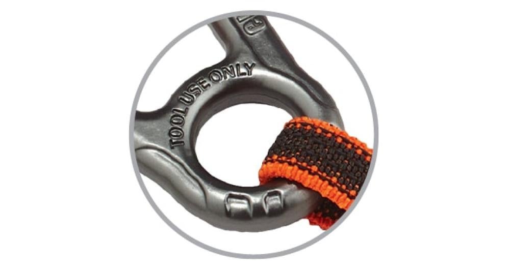 Locking carabiner eye