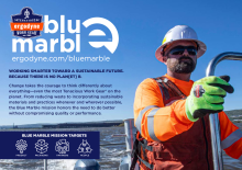 blue marble sustainability recycled products card pdf